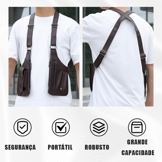 đ Mochila TĂĄtica Masculina Antifurto com MĂșltiplos Bolsos e Alças Duplas