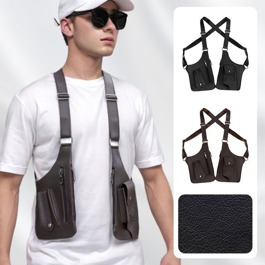 đ Mochila TĂĄtica Masculina Antifurto com MĂșltiplos Bolsos e Alças Duplas