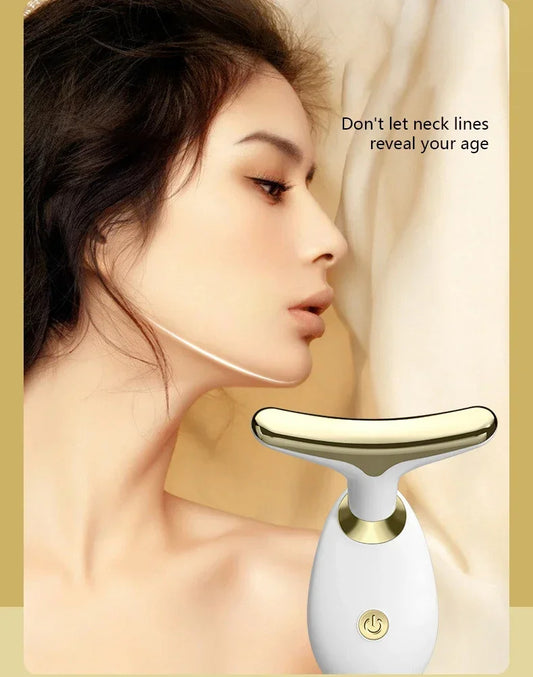 Rejuvenescedor Led Massageador Anti Rugas e Firmador Facial Dispositivo de Elevação do Pescoço