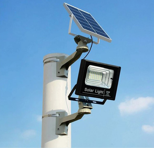 Projetor LED Com Painel Solar, 200W, IP66 Resistência à Água, Controle Remoto